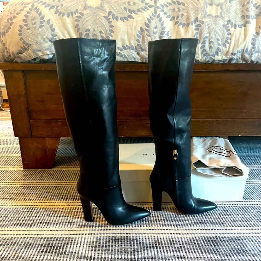 M. Gemi tall black leather boots. NWT size 37.5, US women’s size 7.